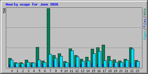 Hourly usage for June 2026