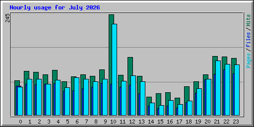 Hourly usage for July 2026